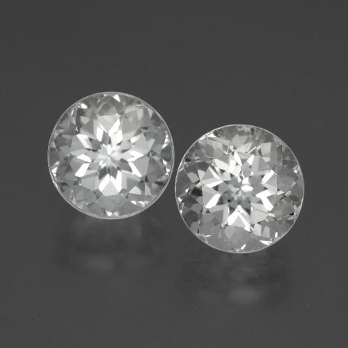 Pedras preciosas de Topázio Branco natural de 7.33 ct, Corte Redondo, VVS-VS