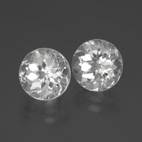 Pedras preciosas de Topázio Branco natural de 7.33 ct, Corte Redondo, VVS-VS