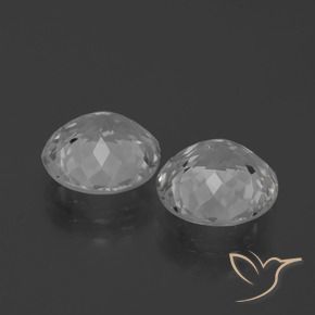 Pedras preciosas de Topázio Branco claro natural de 5.38 ct, Redondo, VVS-VS