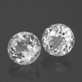 Pedras preciosas de topázio branco natural de 5,23 ct, corte redondo, VVS-VS