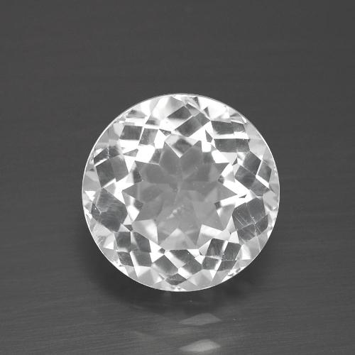 Topázio Branco claro Natural 3.41ct, Corte Redondo, VVS-VS