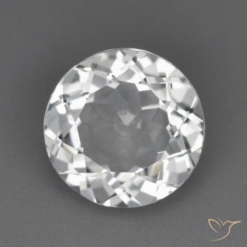 3.08ct Natural Branco claro Topázio, Redondo, VS