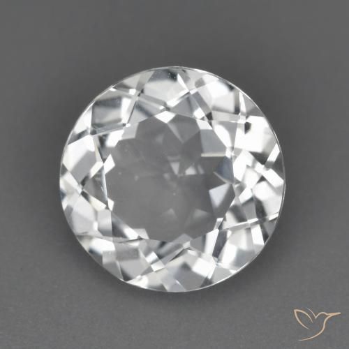 Topázio Branco claro Natural 3.08ct, Redondo, VS