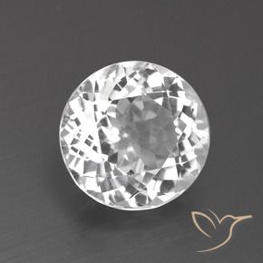 Topázio Branco claro Natural 3.41ct, Redondo, VVS-VS