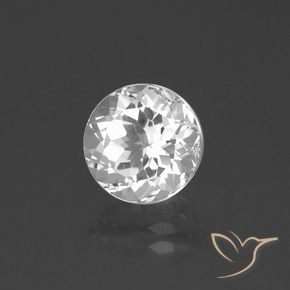 Topázio Branco Natural 3.69ct, Redondo, VVS-VS