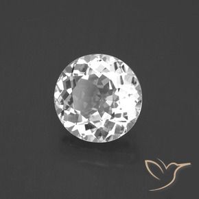Topázio Branco Natural 3.51ct, Redondo, VVS-VS
