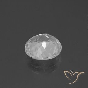 Topázio Branco Natural 3.51ct, Redondo, VVS-VS