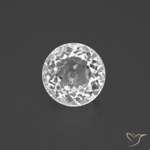 3.88ct Natural Branco Topázio, Redondo, VS