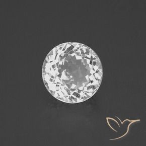 Topázio Branco Natural 3.88ct, Redondo, VS