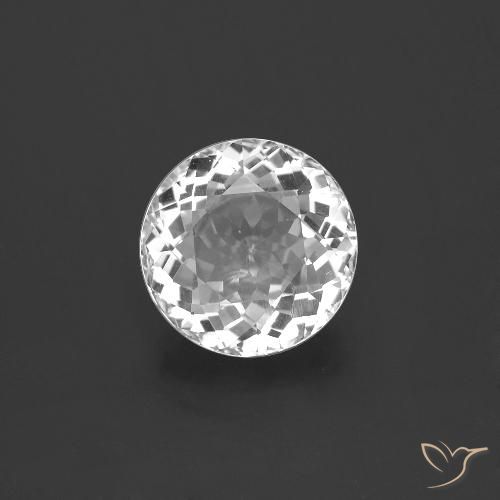 3.43ct Natural Branco Topázio, Redondo, VVS-VS