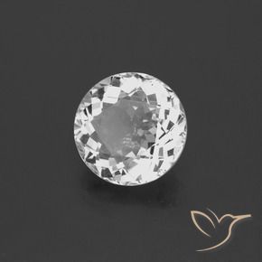 Topázio Branco Natural 3.43ct, Redondo, VVS-VS