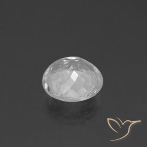 Topázio Branco Natural 3.43ct, Redondo, VVS-VS