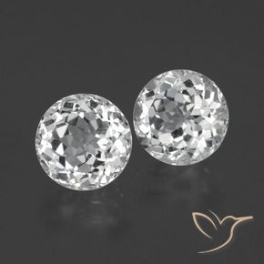 Pedras preciosas de Topázio Branco claro natural de 8.00 ct, Redondo, VS-SI