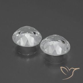 Pedras preciosas de Topázio Branco claro natural de 7.50 ct, Corte Redondo, VVS-VS