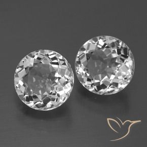 Pedras preciosas de topázio branco natural de 7,05 ct, corte redondo, VVS-VS