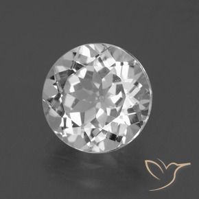 Topázio Branco claro Natural 4.83ct, Redondo, VVS-VS