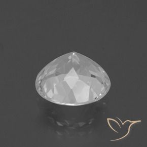 Topázio Branco claro Natural 4.83ct, Redondo, VVS-VS
