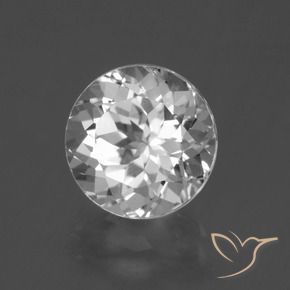 Topázio Branco claro Natural 4.89ct, Redondo, VVS-VS