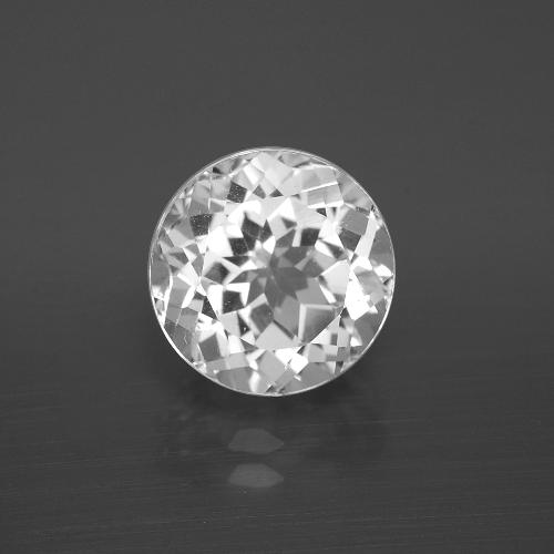 Topázio Branco claro Natural 4.55ct, Corte Redondo, VVS-VS