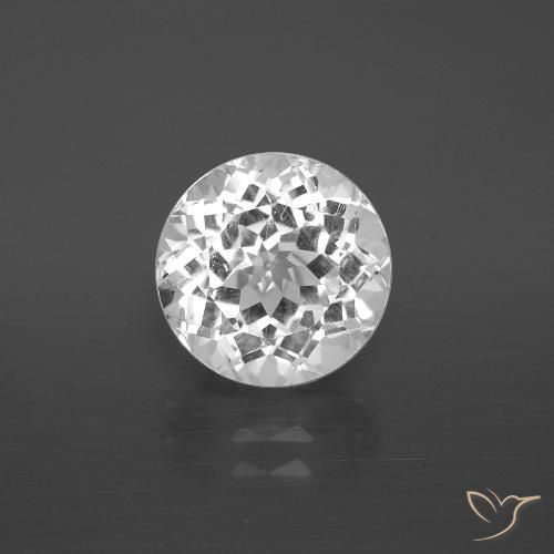 4.43ct Natural Branco claro Topázio, Redondo, VS
