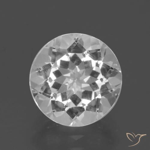 4.33ct Natural Branco claro Topázio, Redondo, VVS-VS