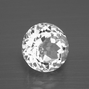 Topázio branco natural 4,25ct, corte redondo, VVS-VS