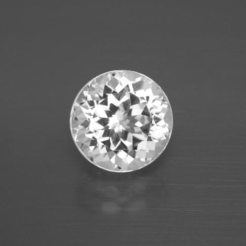 Topázio Branco Natural 3.95ct, Corte Redondo, VVS-VS