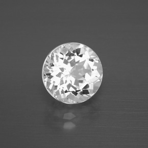 Topázio Branco Natural 3.95ct, Corte Redondo, VVS-VS