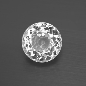 Topázio branco natural 4,05ct, corte redondo, VVS