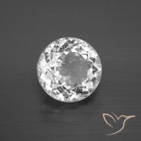 Topázio Branco Natural 4.30ct, Redondo, VS