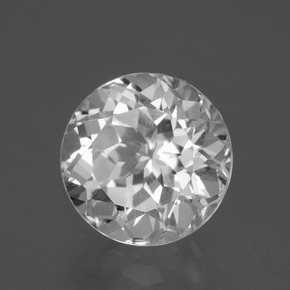 Topázio Branco Natural 4.36ct, Corte Redondo, VS