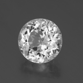 Topázio branco natural 6,06ct, corte redondo, VS