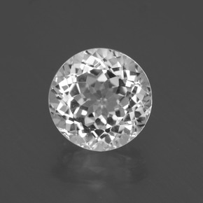 Topázio branco natural 4,96ct, corte redondo, VVS-VS