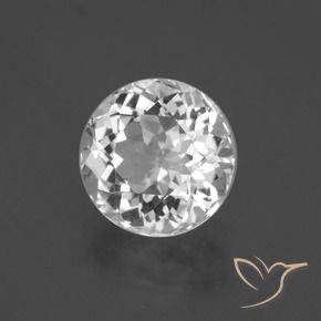 Topázio Branco claro Natural 4.59ct, Redondo, VVS-VS