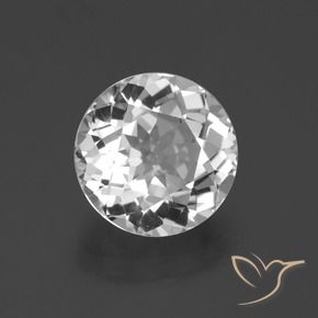 Topázio Branco claro Natural 4.75ct, Redondo, VVS-VS