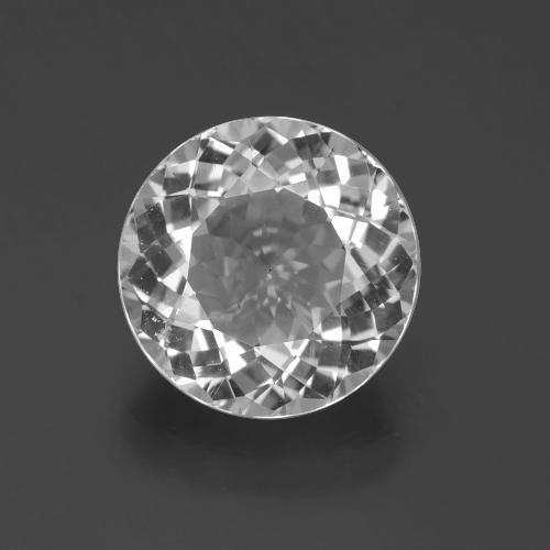 Topázio branco natural 4,96ct, corte redondo, VS