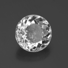 Topázio branco natural 4,96ct, corte redondo, VS