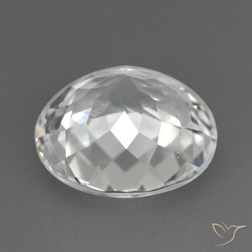 Topázio Branco claro Natural 5.08ct, Redondo, VVS-VS