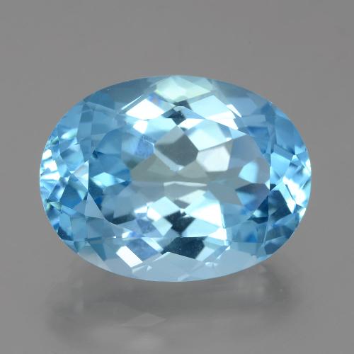 Topázio Céu azul Natural 22.01ct, Corte Oval, VVS