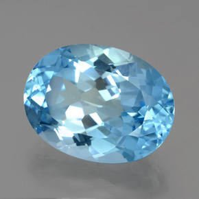 Topázio Céu azul Natural 22.01ct, Corte Oval, VVS