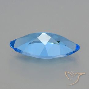 Topázio azul natural 4,30ct, marquise, VVS-VS