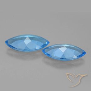 Pedras preciosas de Topázio Azul Suíço natural de 7.21 ct, Marquesa, VS