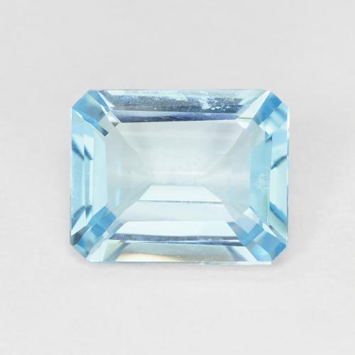 Topázio Azul Suíço Natural 3.25ct, Corte Esmeralda, VVS-VS