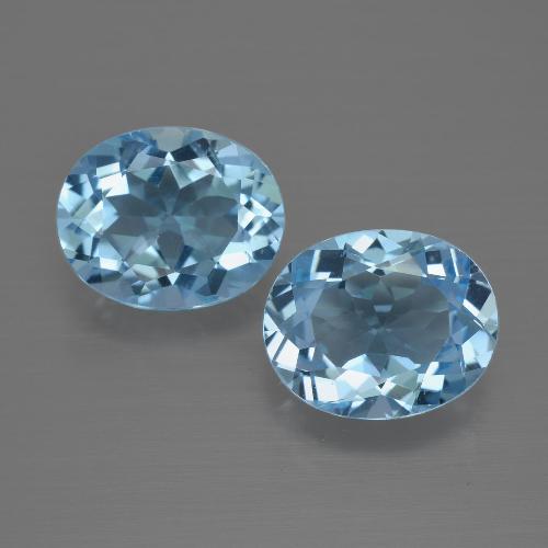 Pedras preciosas de Topázio Azul Suíço natural de 6.20 ct, oval, VVS-VS