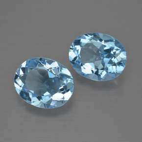 Pedras preciosas de Topázio Azul Suíço natural de 6.20 ct, oval, VVS-VS