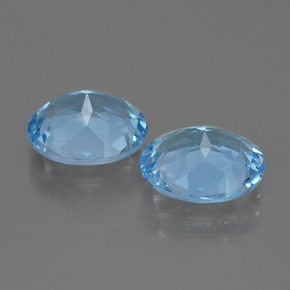 Pedras preciosas de Topázio Azul Suíço natural de 6.20 ct, oval, VVS-VS