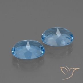 Pedras preciosas de Topázio Céu azul natural de 6.68 ct, Corte Oval, VVS-VS