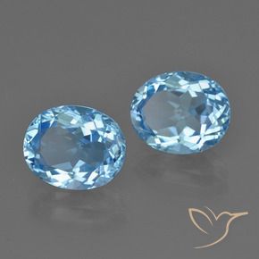 Pedras preciosas de Topázio Azul Suíço natural de 6.57 ct, oval, VS