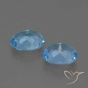 Pedras preciosas de Topázio Azul Suíço natural de 6.57 ct, oval, VS