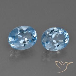 Pedras preciosas de Topázio Céu azul natural de 6.30 ct, oval, VVS